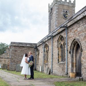 "Despite COVID restrictions our wedding ceremony was everything we could have hoped for. The church with its charm and history coupled with Rev Dave and his ability to fill a room with joy, we will always remember it. His support was vital in making our ceremony truly ours. Photo by Sarah Kearton". Alex & Jessica