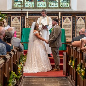 “Thank you so much to St Oswald’s for our beautiful wedding; Rev Dave’s service was fantastic and everyone commented on how funny he is! Nothing was too much to ask including having our puppy as ring bearer! We could not have asked for a better place to get married, so thank you so, so much to all of the team there! It really was the wedding of our dreams!” Brittany & Jamie